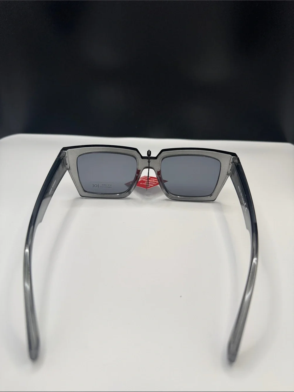 Designer Men's Sunglasses - Transparent Gray Frame with Gray Lenses